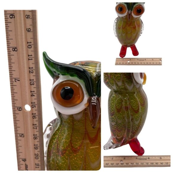 Vintage Murano Owl Art Glass Italy Handblown Figurine - Picture 10 of 10